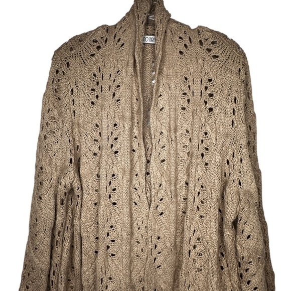 Retro Threads Tan Cardigan Sweater with Fringe - Picture 2 of 7